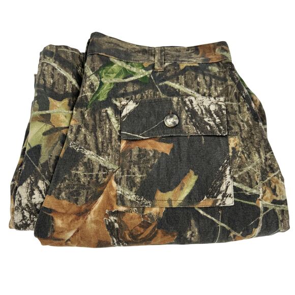Mossy Oak Cargo Pants Mens Large (37x32 ACTUAL) Break Up Camo Hunting X Scent - Picture 1 of 10